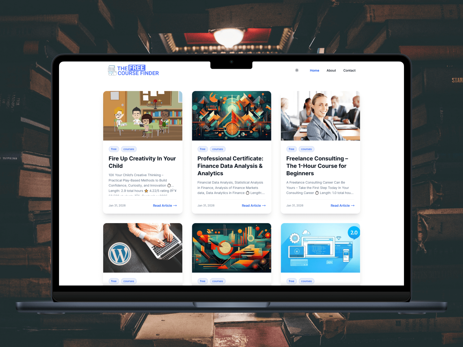 The Free Course Finder – Blog · Web App