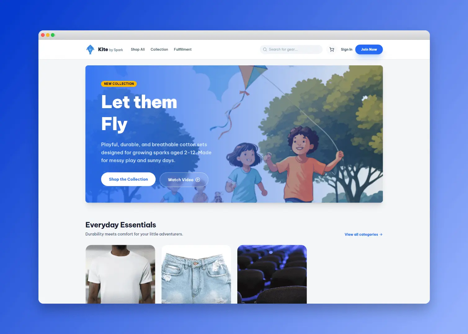 Kite for Kids – E-commerce